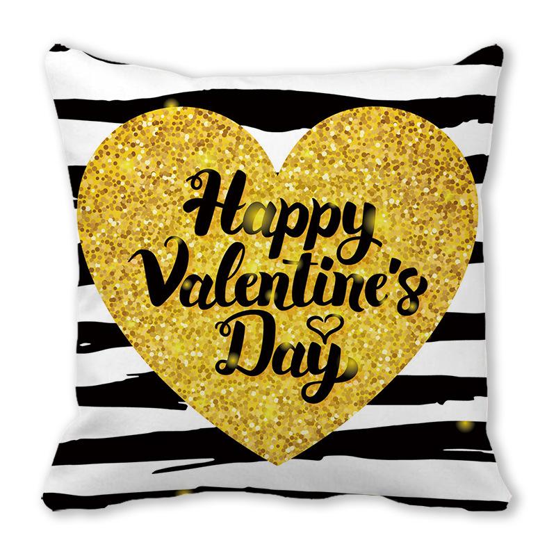 Home Decor Valentine'S Heart Love Wild Decorative Pillow Covers Pattern Cushion Cover Suitable For Sofa Bedroom Car Pillow Cover