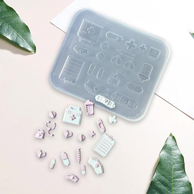 Fashionable Versatile Sturdy Silicone Mould Portable Craft Supplies Accessory for Stylish Pixel Shaped Creation