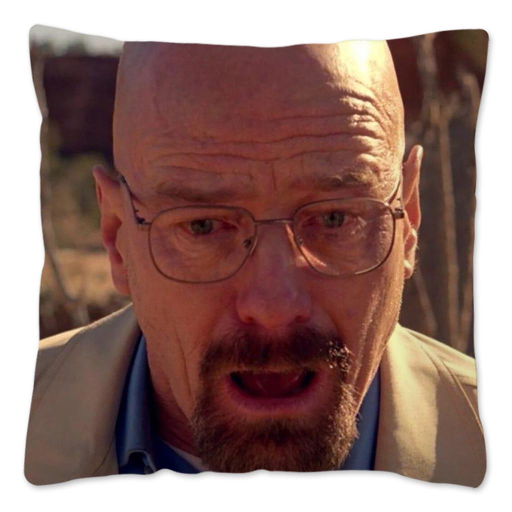 Walter White Meme Pillow Case Home Decoration 100% Polyester Funny Cushion Cover for Sofa Square Pillow Cover 18x18inch