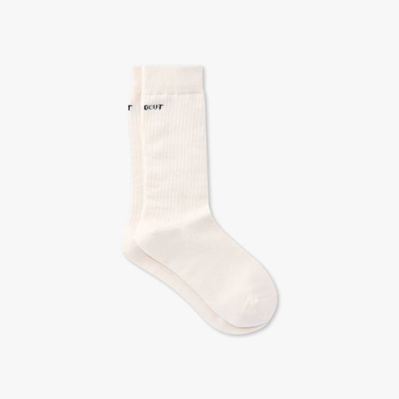 GCUT Logo Jacquard Gore Socks_Ivory 7215284201