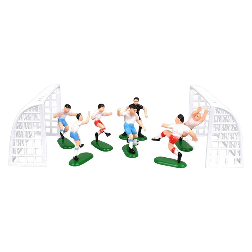 Soccer Cake Toppers Players Fittings DIY Decor for Football Theme Party