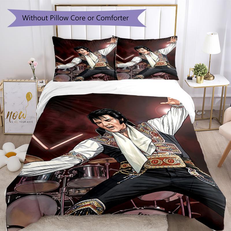 Elvis Presley Bed Linen Set Perfect For Bedrooms Soft Fabric Christmas Gift