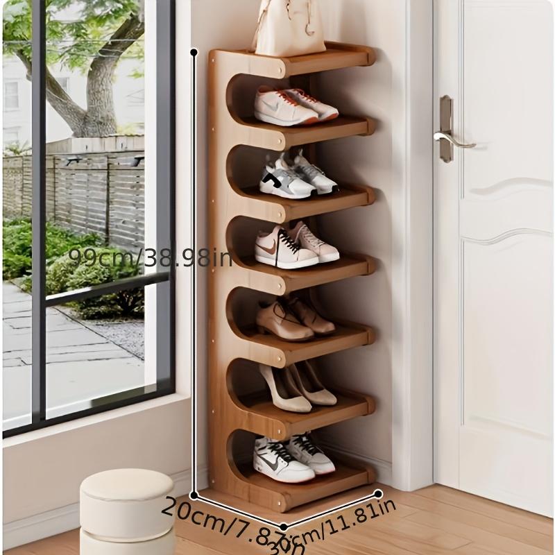 Stackable Wooden Shoe Rack Entrance, Closet, Hallway, Multifunctional Front Door Shoe Rack, Shoe Storage Rack