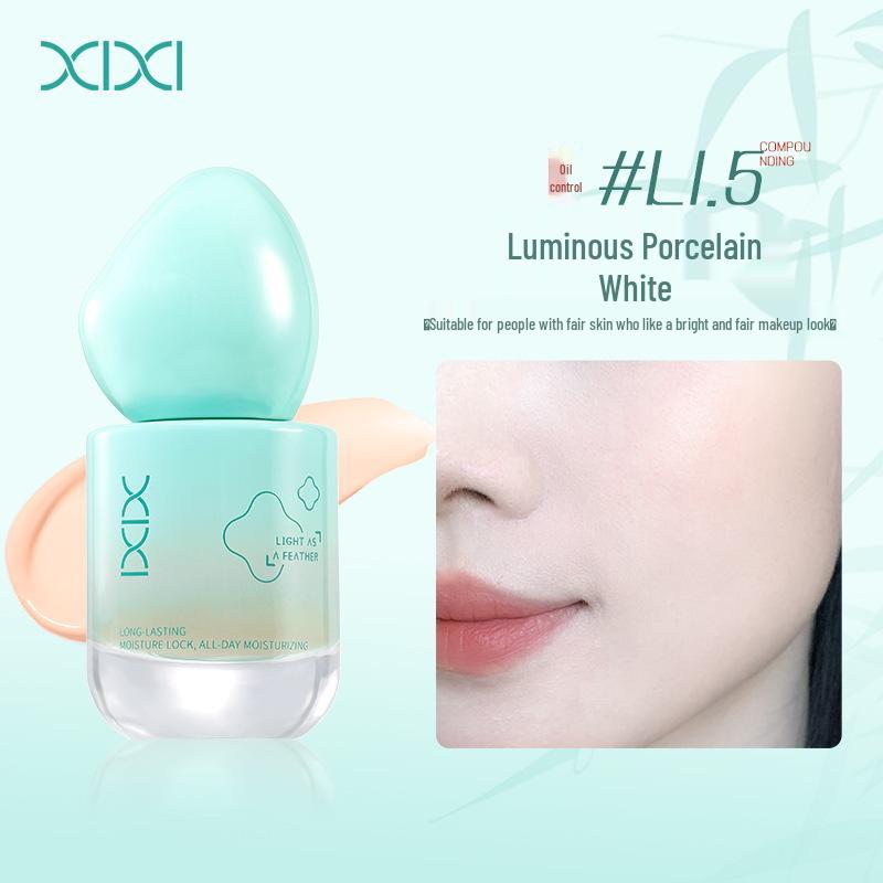 XIXI Soft Mist Fine Grinding Foundation: Natural Silky Smooth, Delicate Oil Control, Perfect for Beginners, Base and Color Makeup.