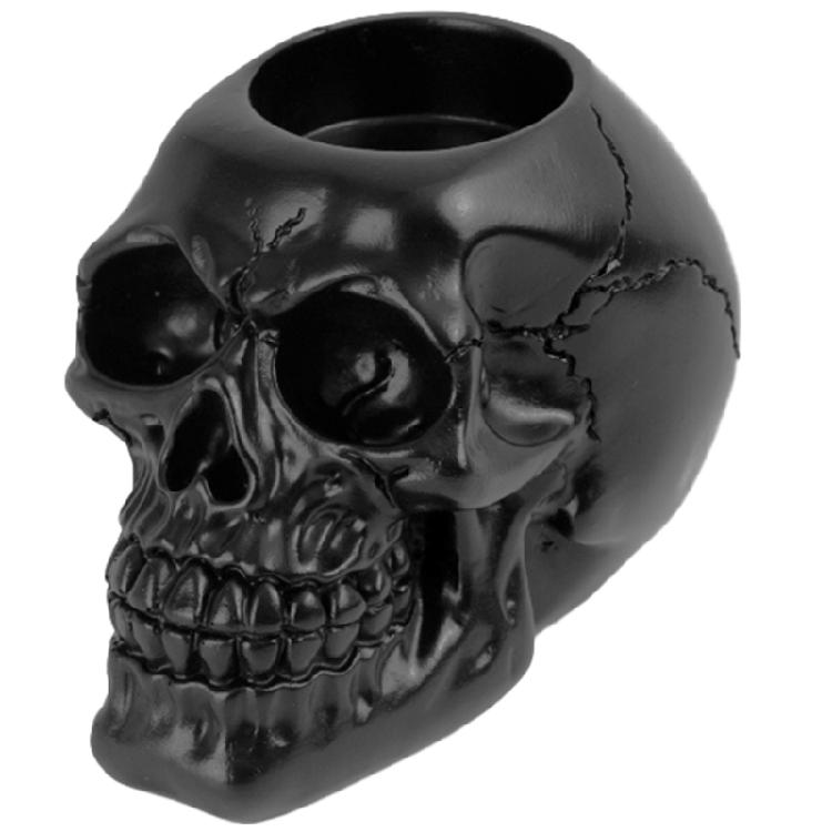 Crying Skull Candle Holder, 3D Resin Craft for Spooky Celebrations, 1.6 Inch Candle Compatibility