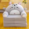 Multi-Function Folding Toddler Sofa: Cartoon Design, Washable Cushion, Perfect for Boys & Girls' Reading and Play.