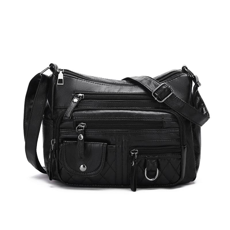 Umhängetasche mit mehreren Taschen und Nähten für Damen, mehrere Lagen