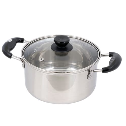 Bestco 18cm Casserole Pot, Stainless Steel, Induction and Gas Compatible, NQ-0205, Edel