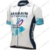 Team Bahrain-Victorious Cycling Jersey Set White Summer Cycling Clothing Men Kit Road Bike Shirt Suit Bicycle Bib Shorts