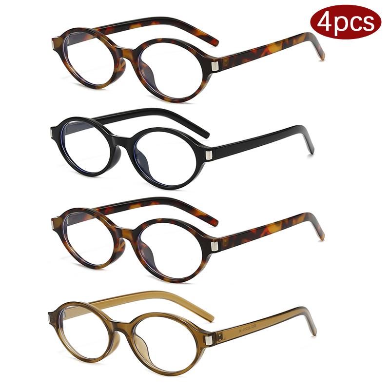 Cycling 1/4pcs Vintage Simple Oval Small Frame Sun Glasses Men Women Street Style Leopard Frame Sunglasses Luxury Brand Eyewear