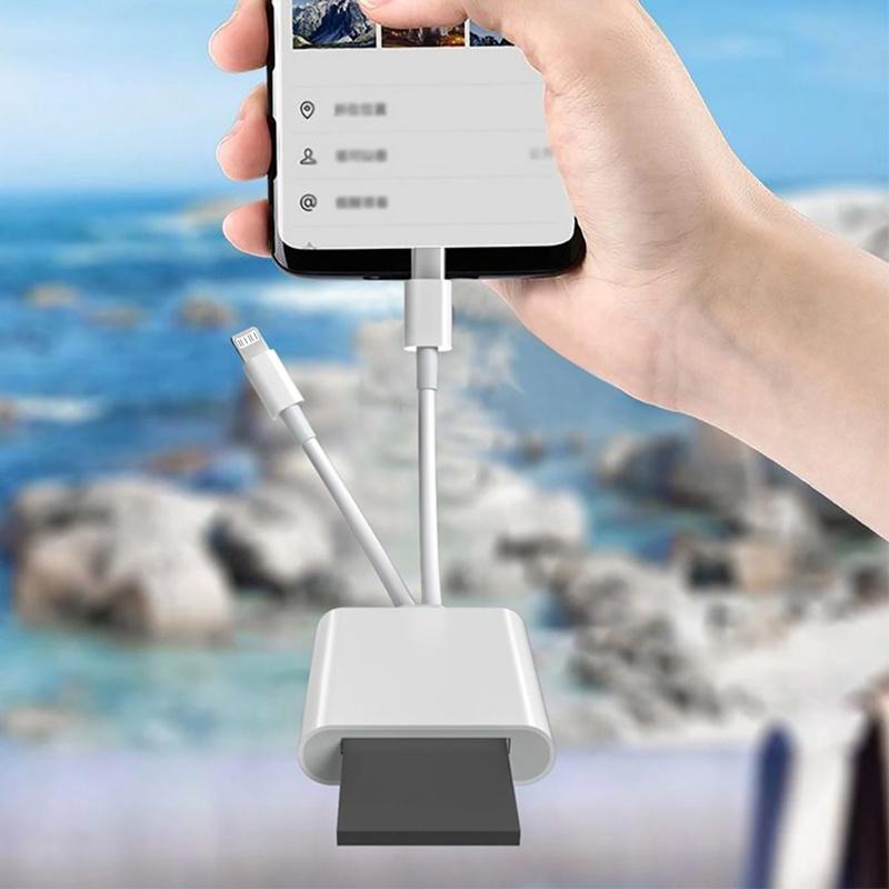 FONKEN Multifunction Card Reader Type C/Lightning To SD/TF/USB Memory Card Adapter For PC Laptop Phone U Disk