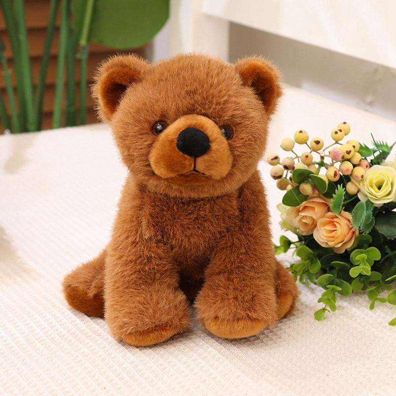 New Prone Standing Brown Bear Cute Polar Bear Stuffed Toy Doll Male and Female Doll Car Decoration Birthday Gift