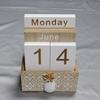 Cactus Wooden Perpetual Calendar Pineapple Date Display Ornament Desk Calendar Ornament  Study