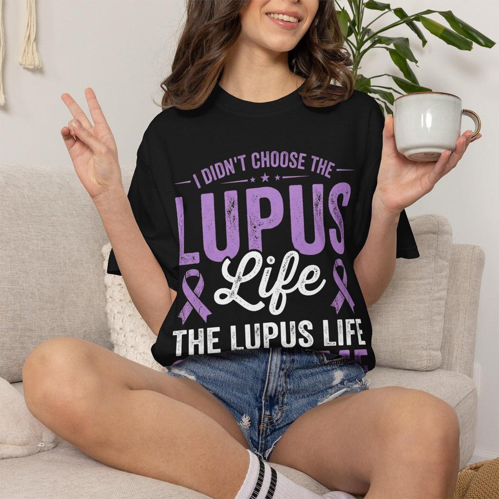 Lupus Warrior Comfort Colors Crop Top; Funny Lupus Awareness Tee; Lupus Life Chose Me