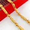 Dubai Vietnam Sand Gold Colorfast Chain Jewelry Brass Plated Bold Artificial Men's Spiral Necklace