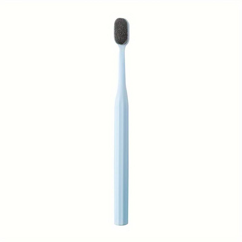 

Apanese Style Bamboo Charcoal Toothbrush with - Super Soft Microfiber Bristles, Full -Recommended for Adults & Gums небесно-голубой