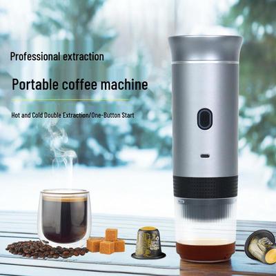 Compact 3-in-1 Espresso Coffee Maker: Capsule, Powder, & Portable Mini Size