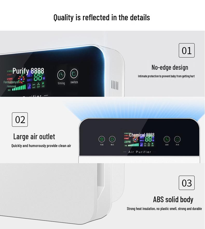 Home Air Purifiers: Bilingual, Odor Removal, UV & Negative Ion Tech, EU Standard