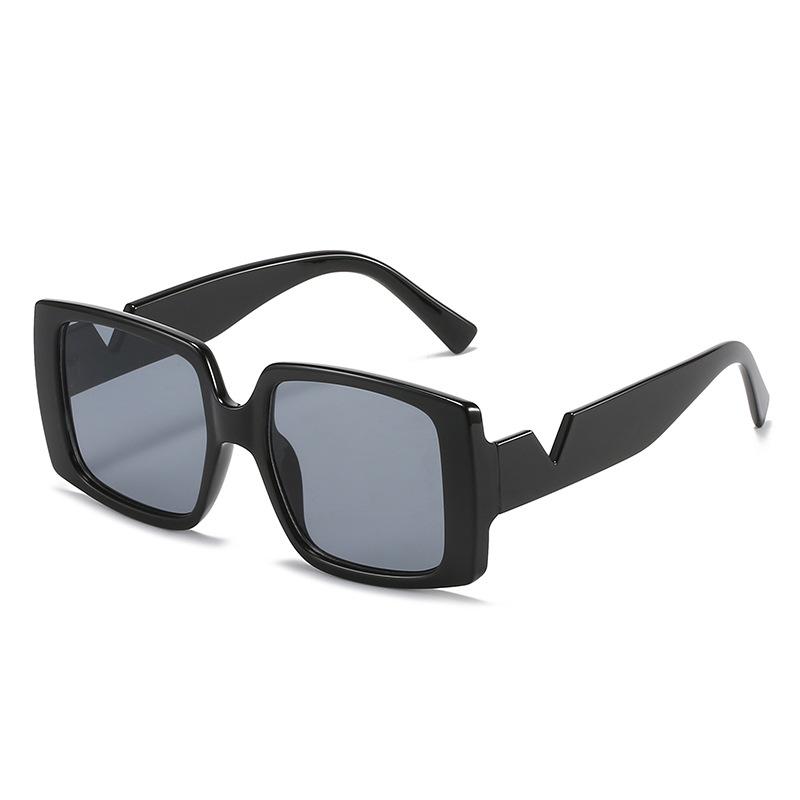 22 Temperament Large Size Square Small Fragrant Sunglasses, Mandarin Duck Legs Contrasting Sunglasses