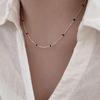 Elegante Damen S925 Sterlingsilber Perlenanhänger Halskette - Leichte Luxus Schlüsselbeinkette
