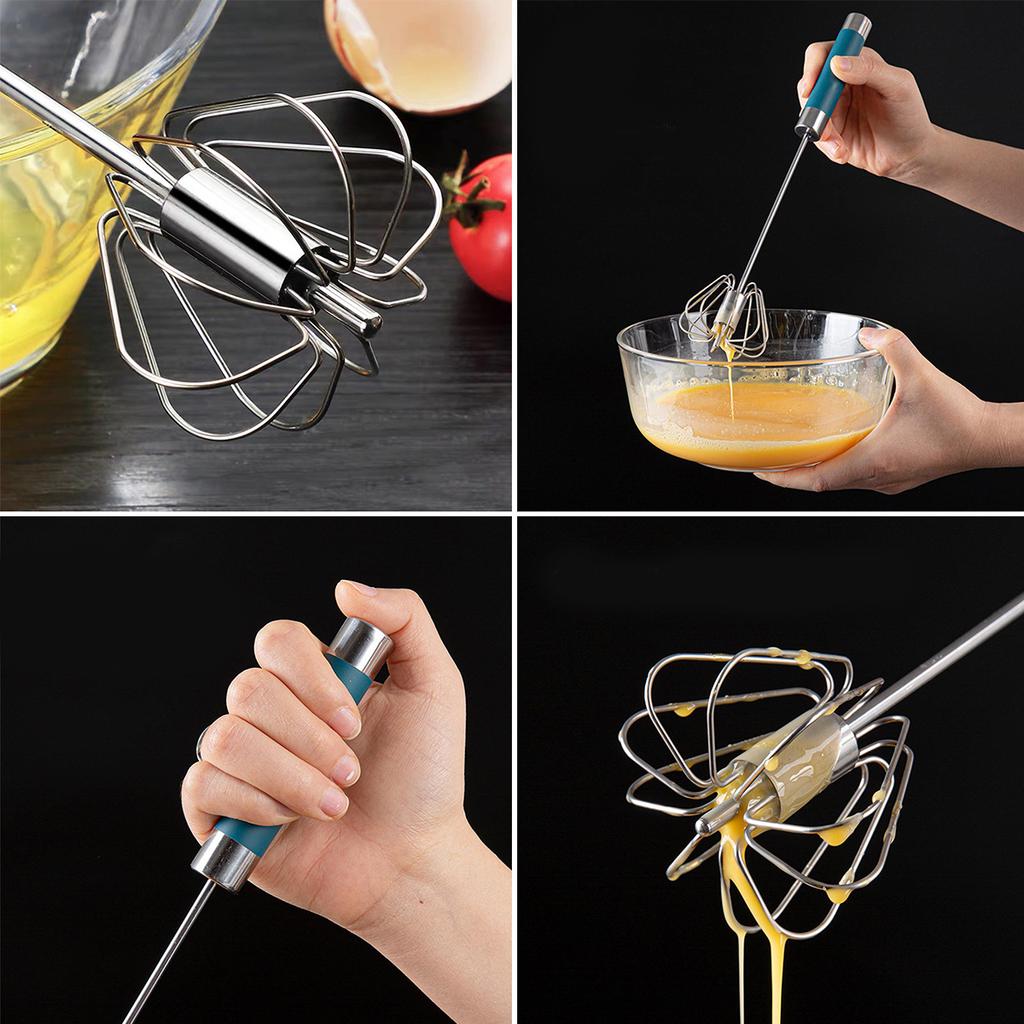 Kitchen Tools Stainless Steel Semiautomatic Whisk Manual Press Type Cream Mixer Household Kitchen Floor Source Egg Whisks