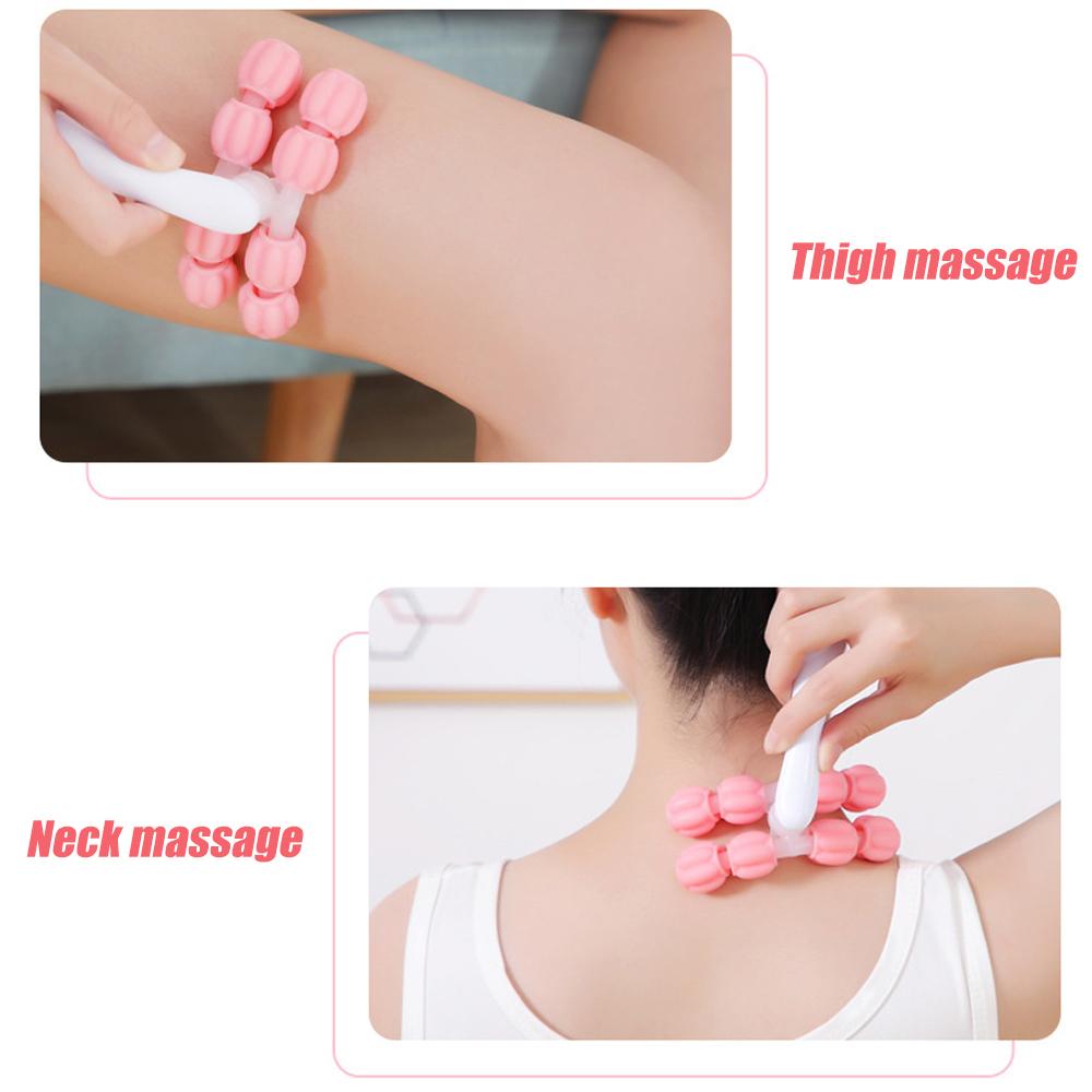 Durable And Safe 2Pcs Hand Held Massager Massager Roller For Hand Muscle Back Neck Foot Shoulder Leg Pain Relief Massage Tool Pink