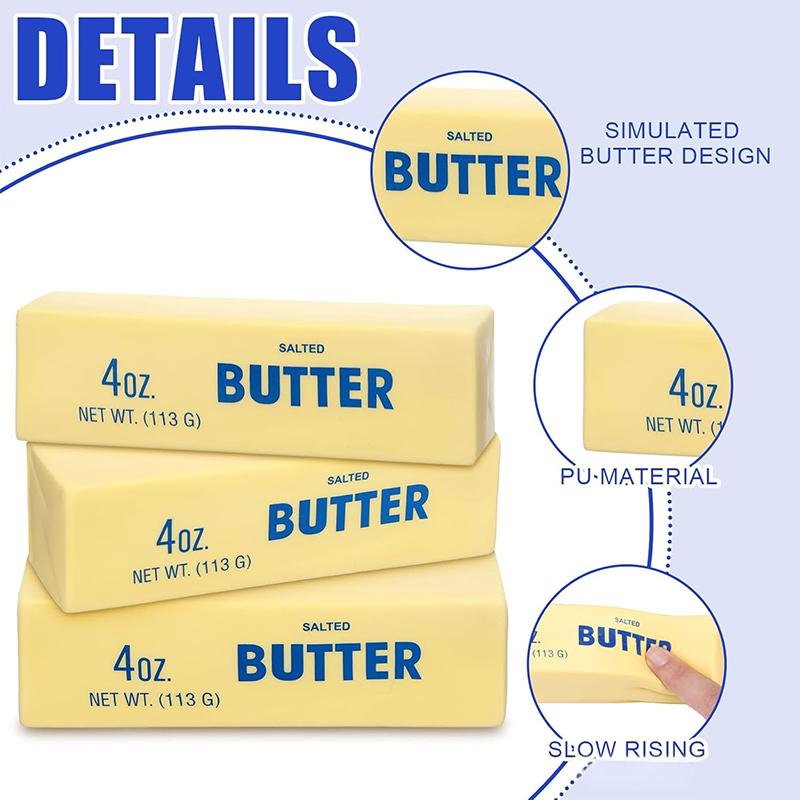 Antistress Squishy Butter Stick Slow Rebound Squeeze Toy, Squeeze Stress Relief Realistic Food Toys For Decompression Anxiety