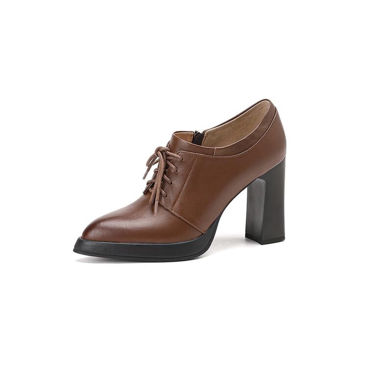 Fashion New Spring Genuine Leather Women Shoes Pointed Toe Women Pumps Shoes for Women High Heels Zapatos Mujer Loafers Ladies Shoes