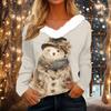 Dámské košile s dlouhým rukávem Roztomilé topy Vánoční potisky Trička Blůzy Ležérní Nadměrné velikosti Základní topy Pulovr