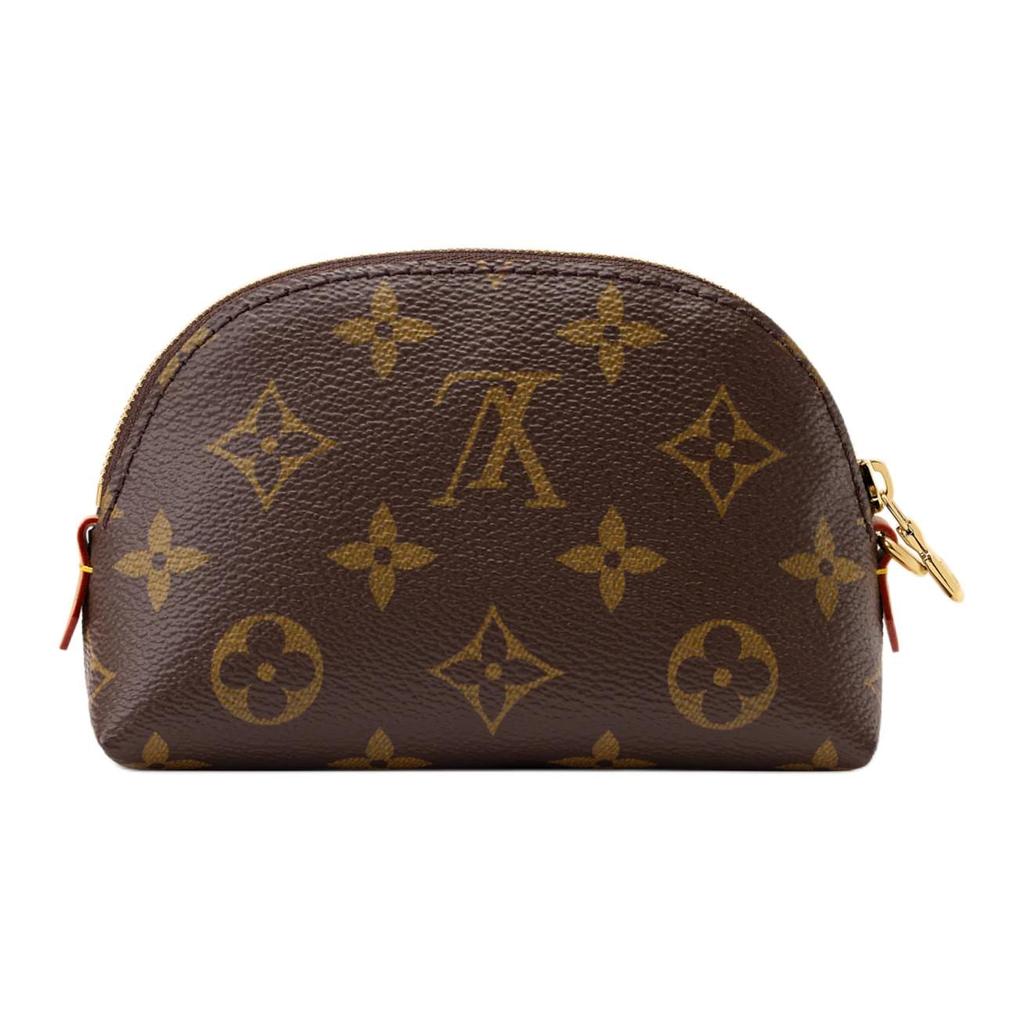 LOUIS VUITTON Coated Canvas Makeup Bag Women's Brown M25653