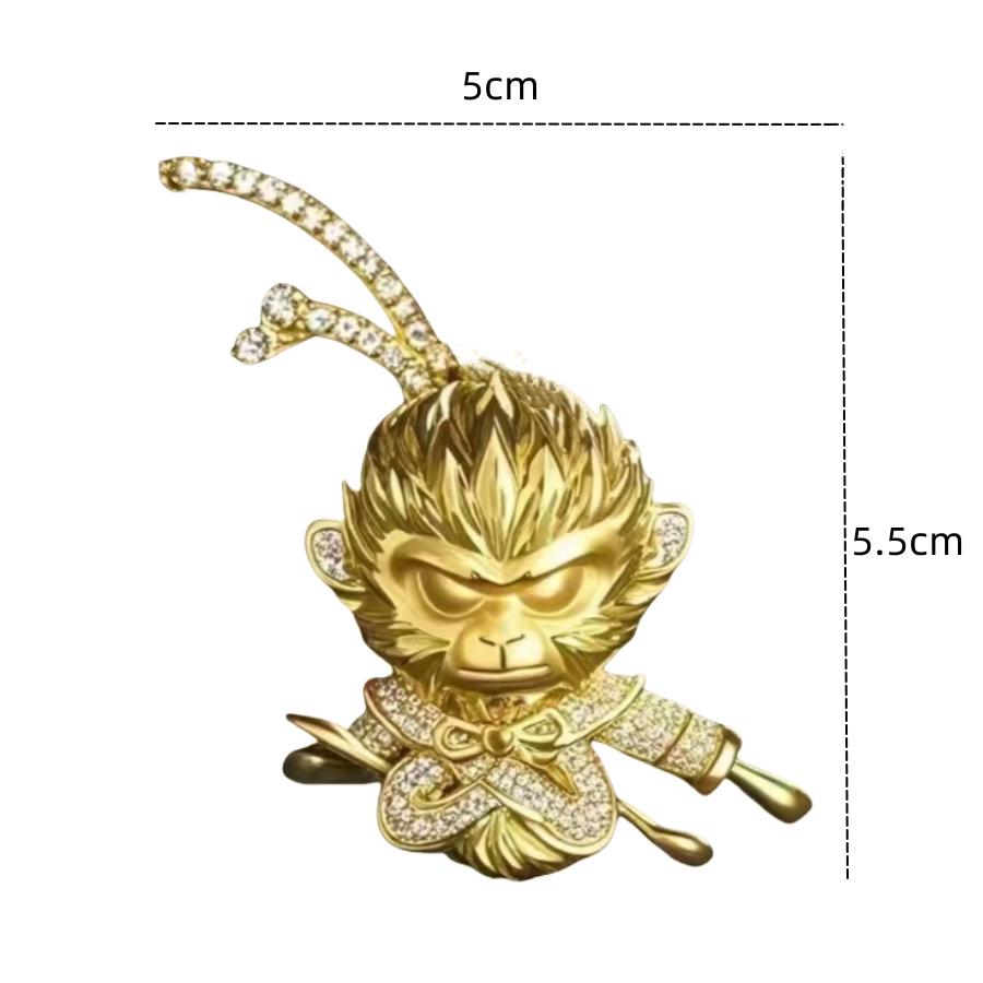 Black Myth Wukong Retro Monkey King Brooch: Unique and Bold Jewelry