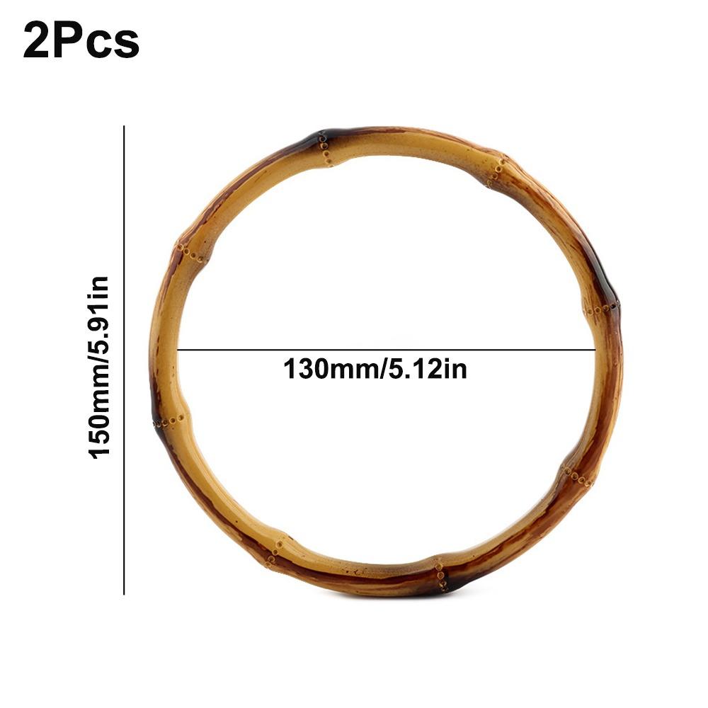 DIY Craft Projects Round Bamboo Handbag Handle Plastic Retro Bag Handle Beach Bag Handles