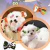 Puppy Yorkie Dog Hair Bow Halloween Ribbon with Rubber Band 40mm Mix Colors Varies Patterns Pet Grooming Products (Halloween)