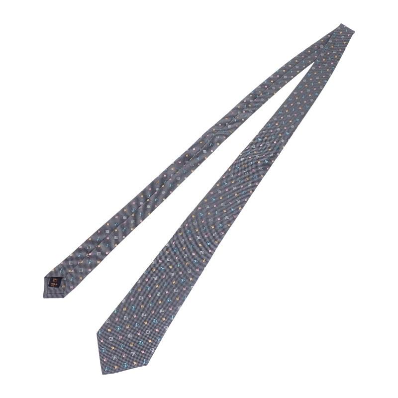 Louis Vuitton M76610 Tie Gray/multicolor Silk Mens