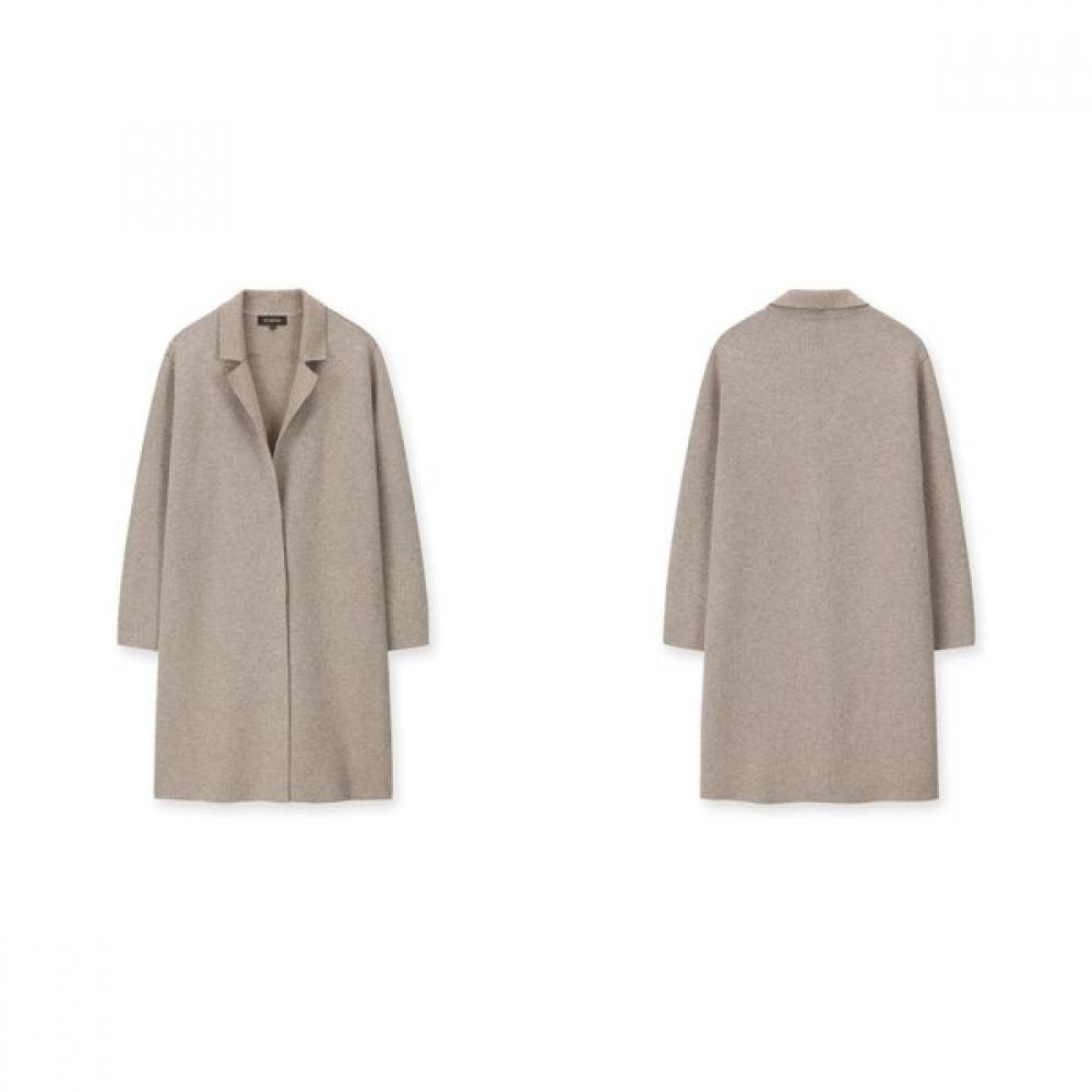 FURINA Cashmere Blend Tailored Collar Knit Coat