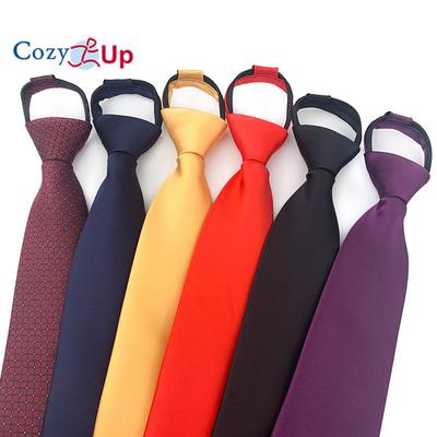 Cravatta a righe da uomo, cravatte con cerniera regolabili regolari per uomo, scelta ideale come regalo