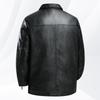 Men's Plus Size Leather Jacket - Autumn/Winter Loose Fit with Turn-down Collar