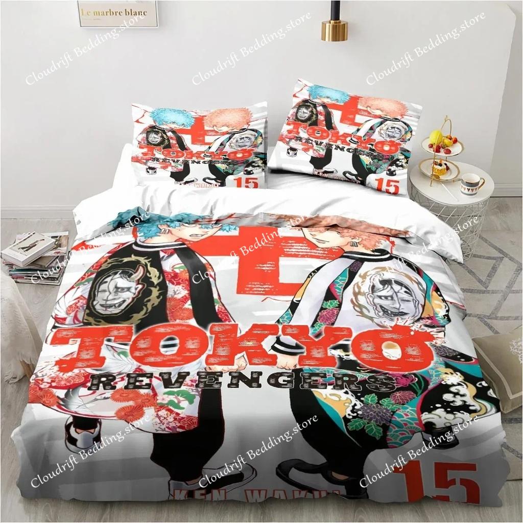 Anime Tokyo Revengers Ryuguuji Ken Sano Manjiro Duvet Cover Cartoon Bedding Sets Bed Set Quilt Comforter Covers Home Textiles