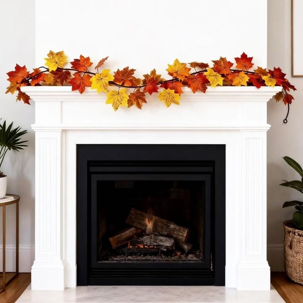 Hanging Vine Fake Plants Leaf Vines DIY Craft Autumn Decor Vine Garland Halloween Festivals