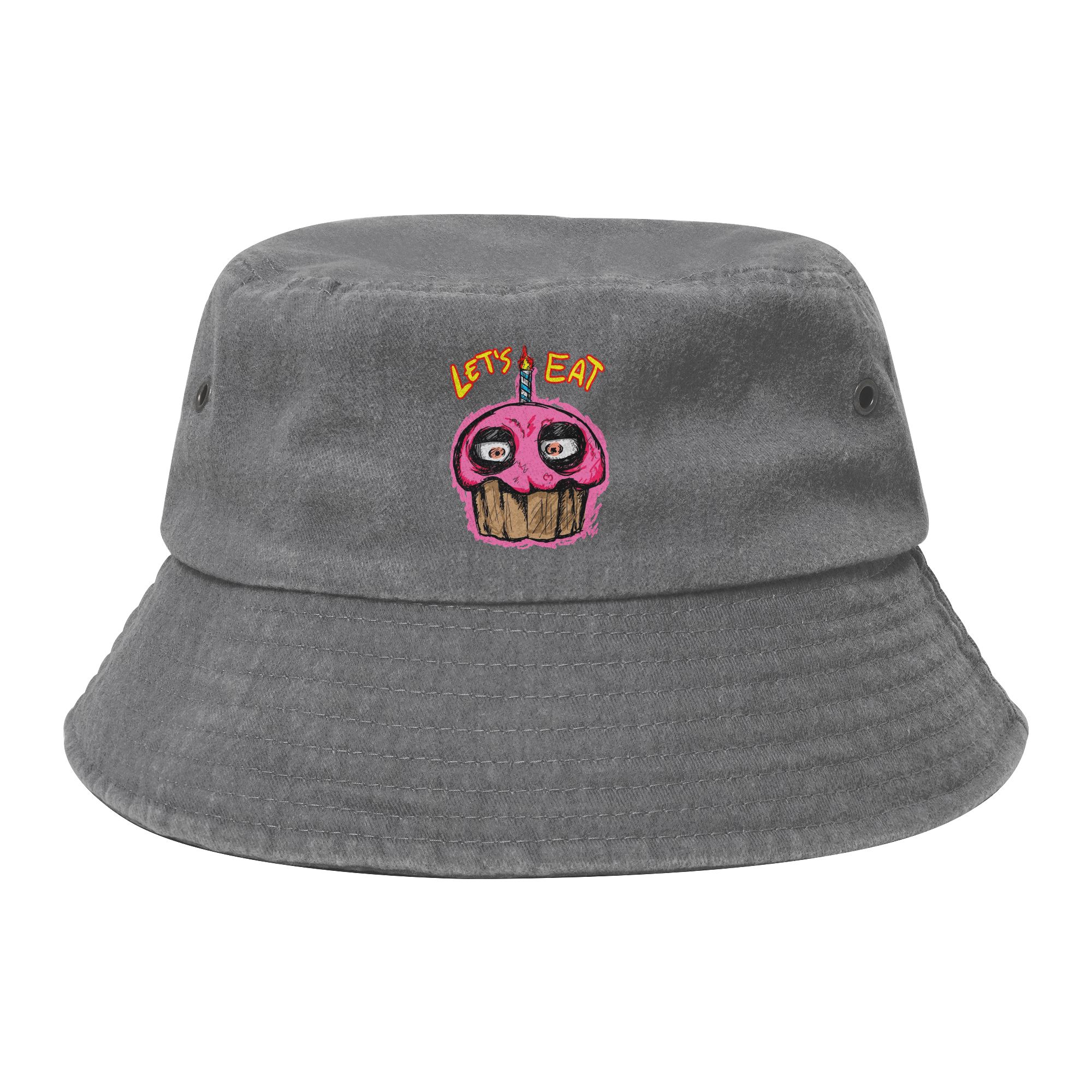 Stylish FNAF At Freddys Cupcake Bucket Hats Girl Foldable Outdoor FisherUnisex Caps Summer Travel Headwear One Size
