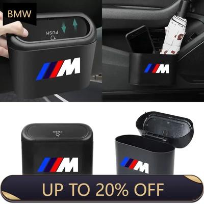 2025 E46 For BMW Trash Can Garbage Bin Storage Box Car Accessories For BMW F10 F30 F25 F26 G15 G14 G22 G30 G32 F34 F07 F20 G20 E