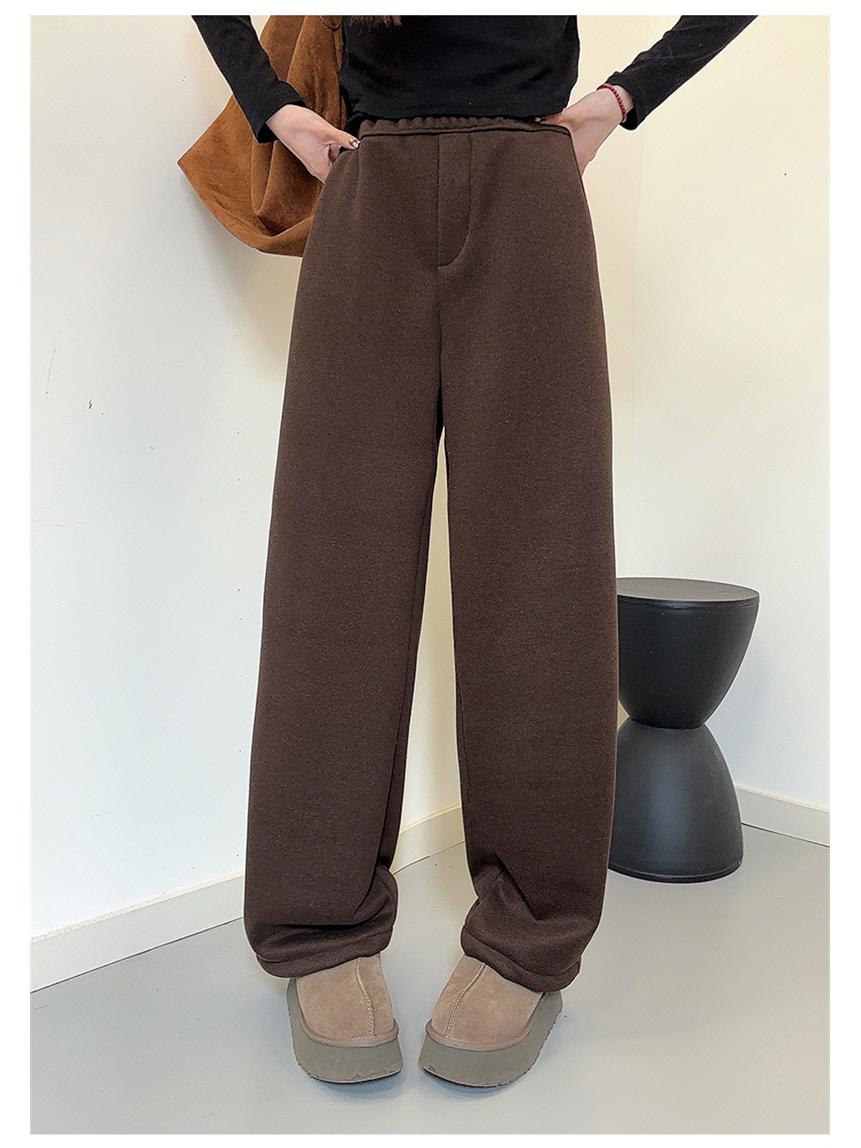 

2025 Trendy Slimming Wool Curved Knife Velvet Casual Long Pants L