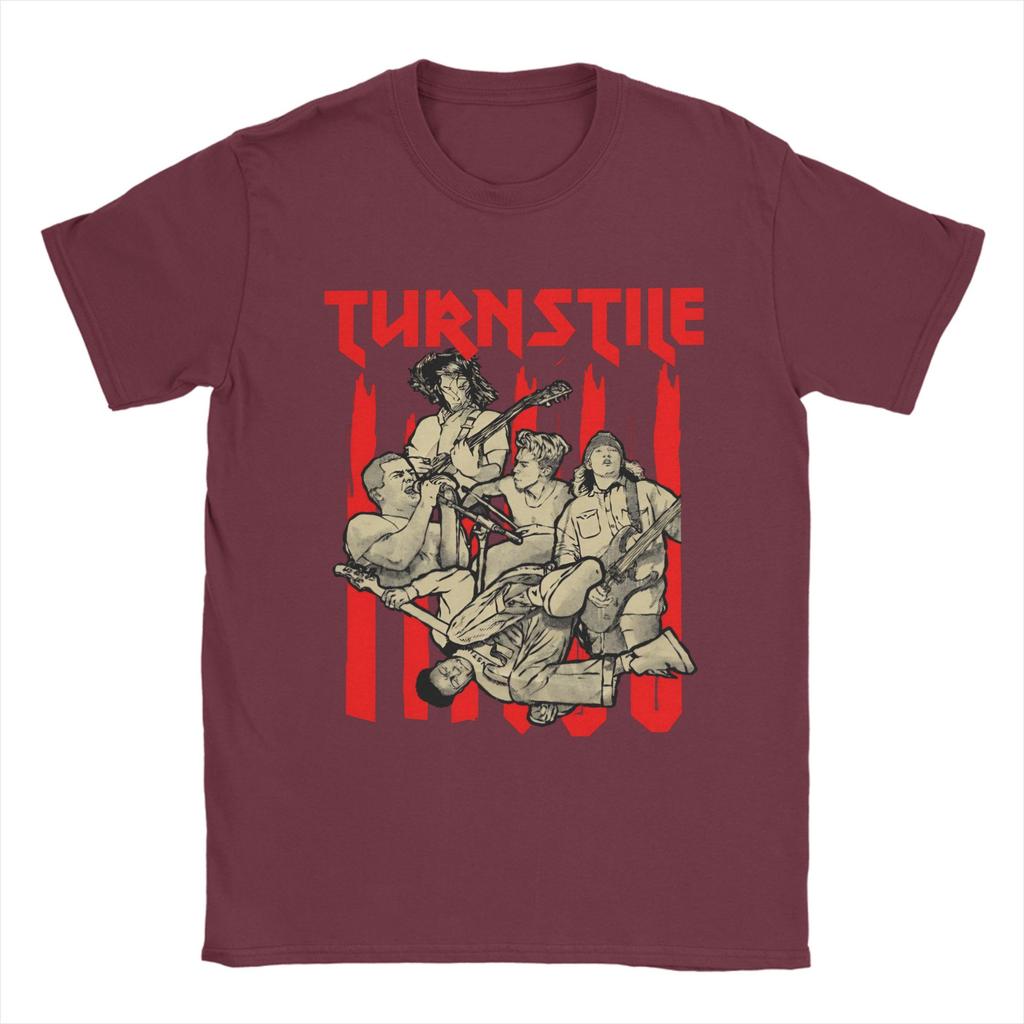 Turnstile TShirt Summer Cotton T Shirts For Unisex Trendy Cool Printed Tshirt Short Sleeves Vintage Top Tees