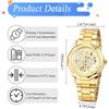 Men's Automatic Skeleton Watch Luminous Analog Display Waterproof Stainless Steel Band Silver Gold Black