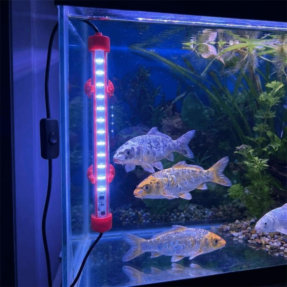 EU Plug Fish Tank Light Lighting Color Fish Brightening Lamp Underwater Aquariums Decor