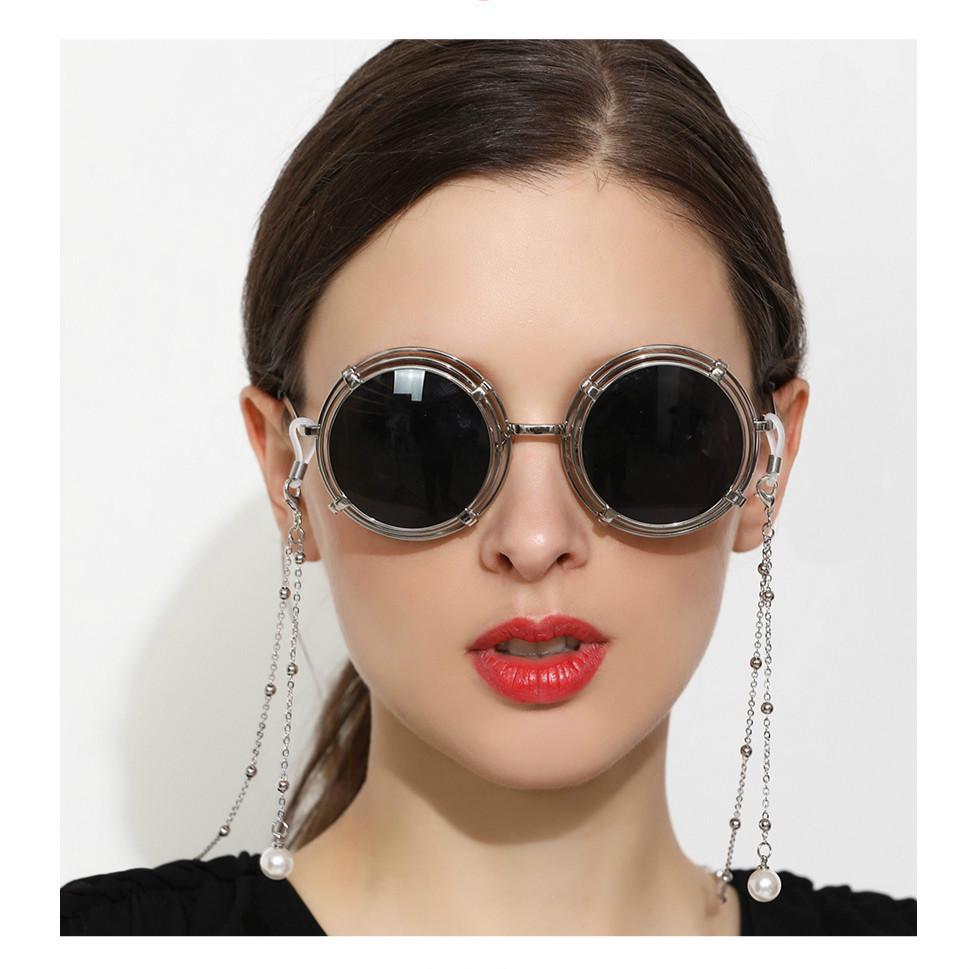 Reading Glasses Chain for Women Metal Sunglasses Cords Beaded Eyeglass Lanyard Hold Straps