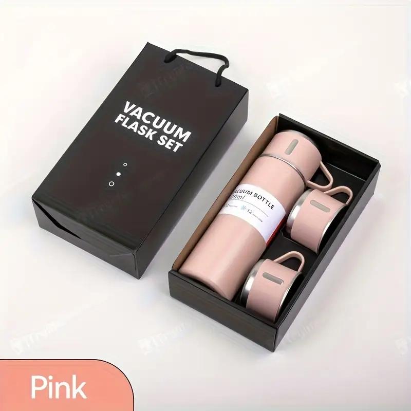500ML Stainless Steel Thermal Water Bottle Vacuum Flask Gift Set Office Business Style Thermos Bottle Outdoor Hot Insulation Cup