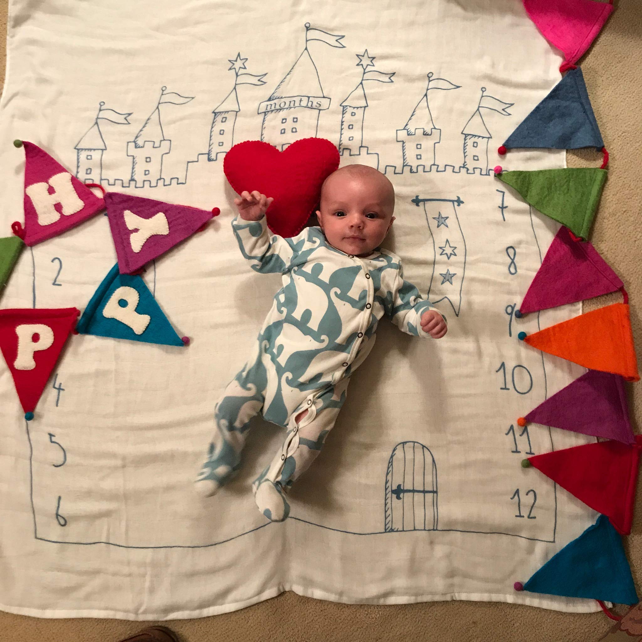 

Муслиновая пеленка-одеяло Number Palace в три слоя, сине-серый