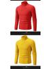 Men's Retro Solid Color Slim Turtleneck Sweater - Versatile Inner or Outer Wear, Thin Knit Design