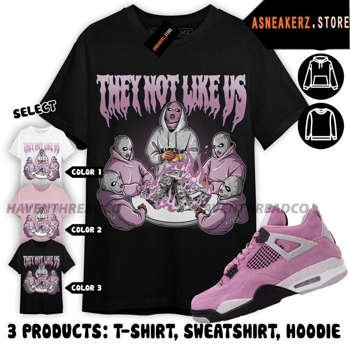 Shirt To Match AJ 4 Orchid Sneaker Matching Tee They Not Like Us T-Shirt 2XL